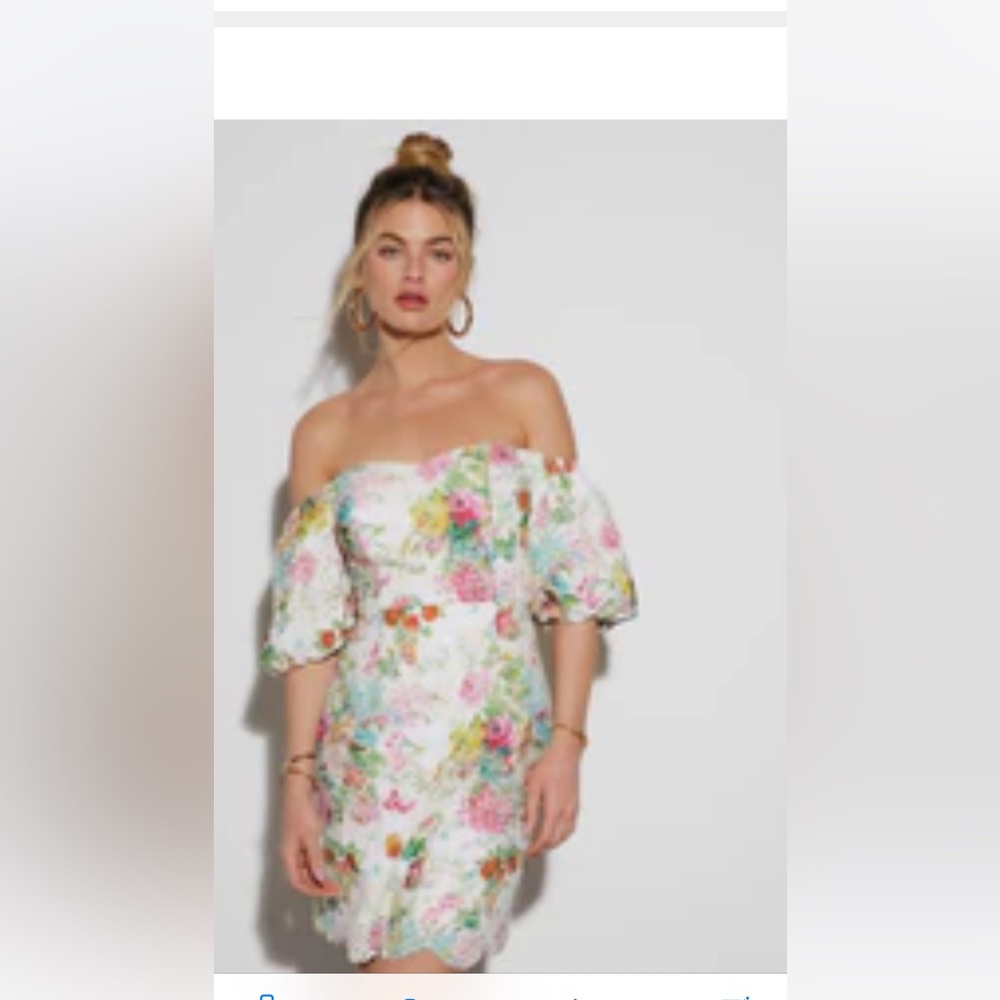 Vici Pink and Yellow Ruffled Tiered Sundress